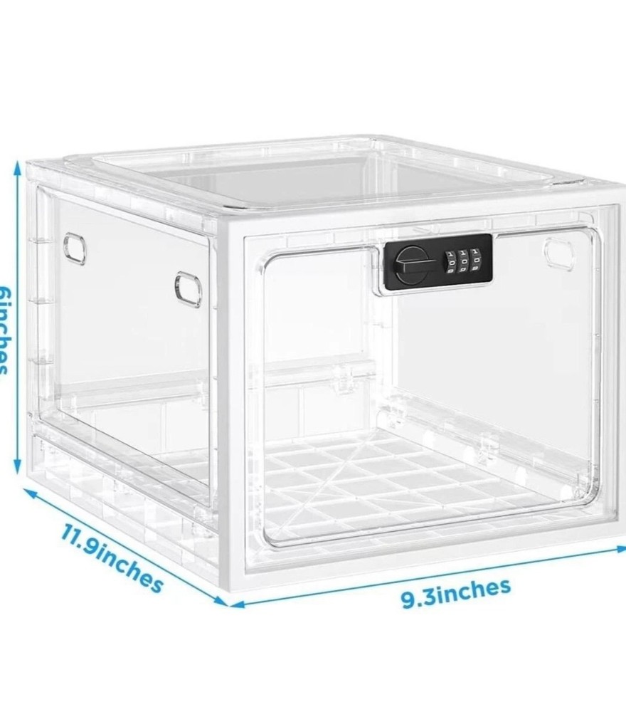 Storage Lock Box For Safe Lockable Safe Storage Boxes Clear Sturdy Dust-free