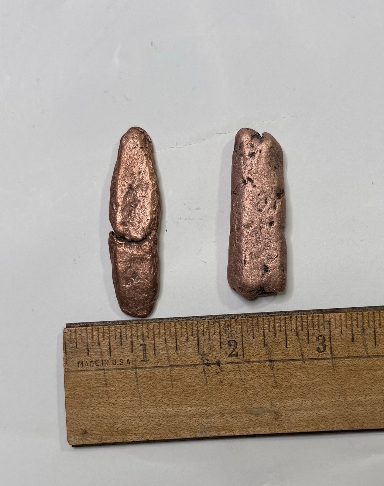 Pure Native Michigan Solid Copper Nugget Specimen Keweenaw Peninsula Mineral