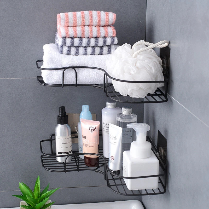 Corner Shower Caddy Shelf-Triangular Bathroom Bath Storage Organizer Rack Holder