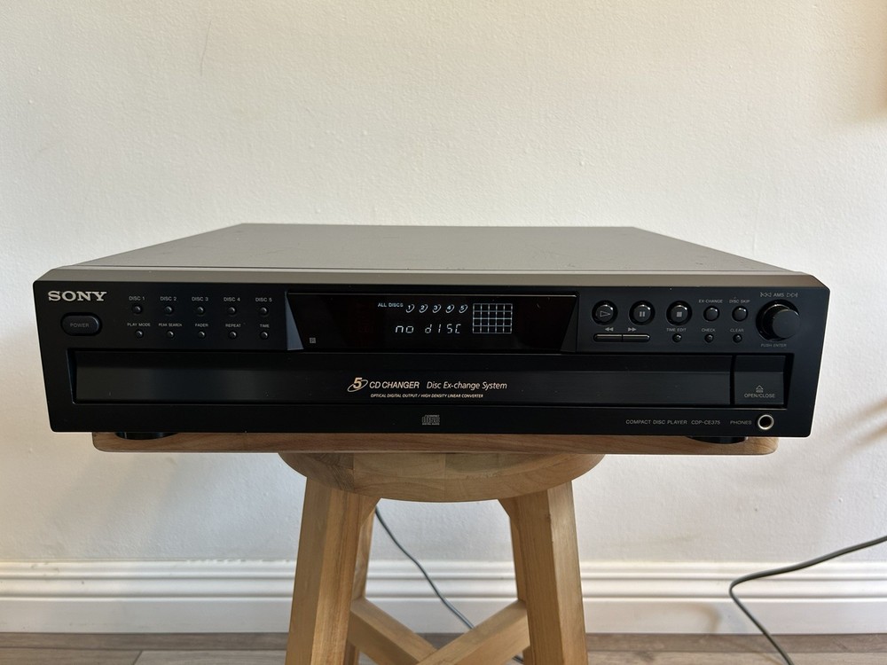 Sony 5 Disc CD Player Changer Carousel With Remote Tested Works