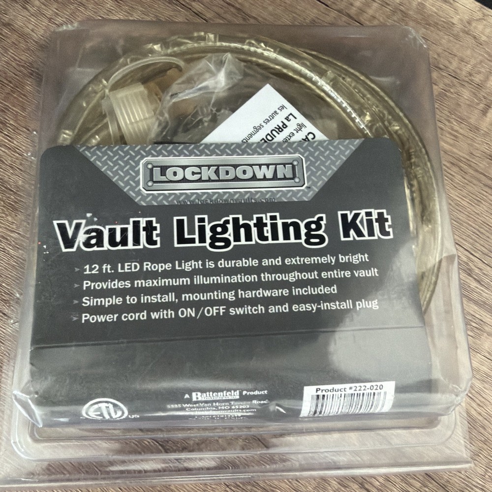 LOCKDOWN VAULT 110 BOLT AC 12FT LED ROPE LIGHTING KIT