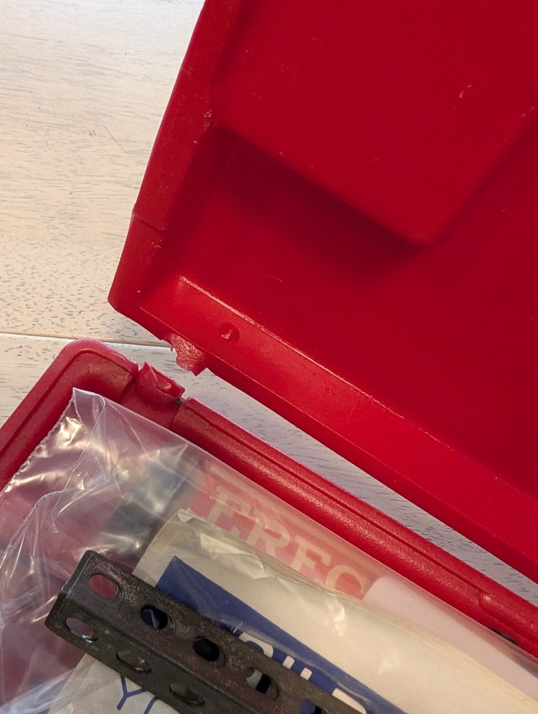 Vintage 1970s Gilbert Erector Set Parts Plastic Case