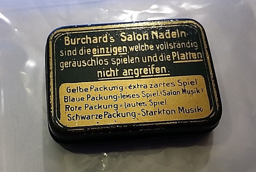 PG163 - Gramophone needles BURCHARD'S SALON gramophone tip box EMPTY