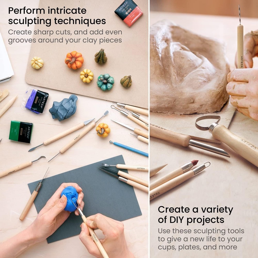 42-Piece Pottery & Sculpting Tools Set