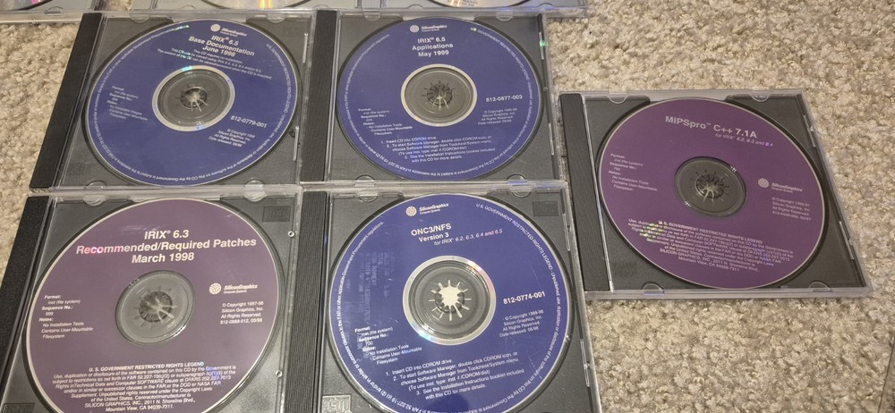 SGI Silicon Graphics IRIX Software Lot , Untested
