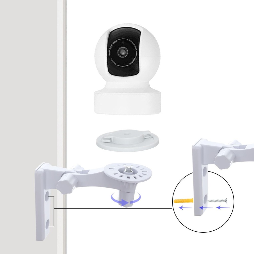 Wall Mount Compatible with TP-Link Tapo C210/ C200 and 2 Pack wall mounts