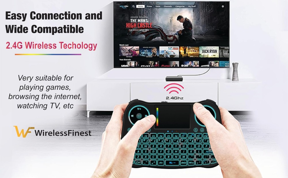 Wireless Mini Keyboard Touchpad Mouse Combo For Android Windows 10/11 Pi 2