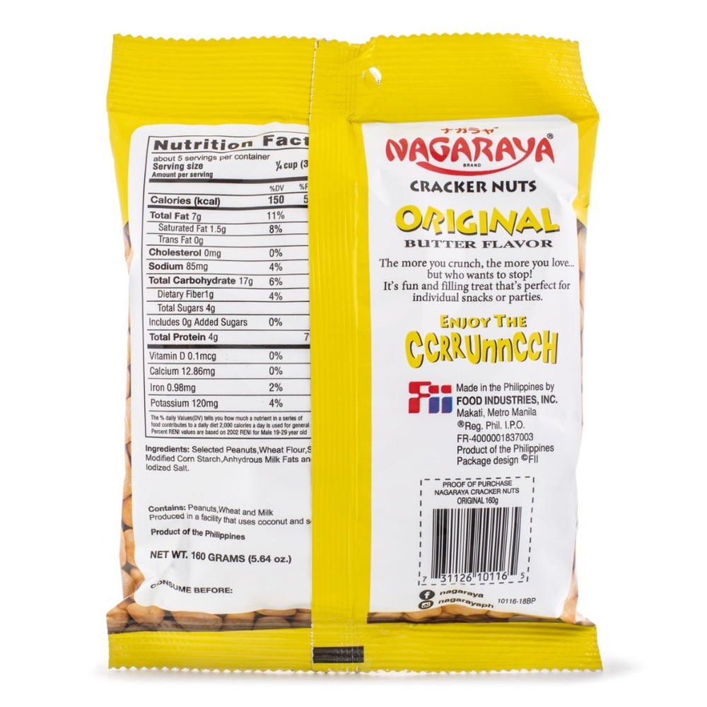 Nagaraya Cracker Nuts, Original Flavor 5.7 oz