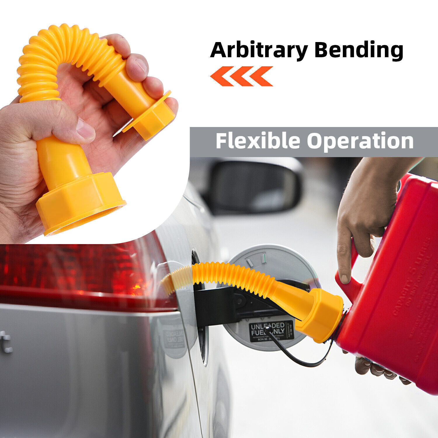 Old Style Gas Can Spout Replacement w/Tough Nozzles Screw Collar Vent Caps 6 Kit