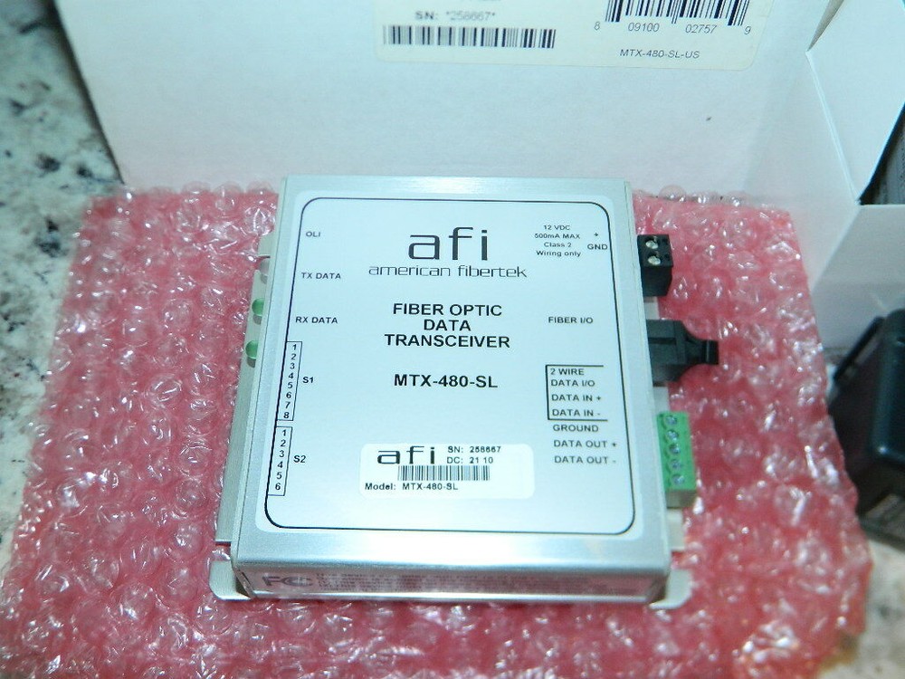 NEW AMERICAN FIBERTEK AFI MTX-480-SL MULTI-PROTOCOL DATA MODULE