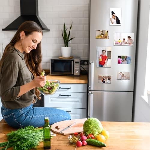 10 Pcs Acrylic Magnetic Picture Photo Frames for Refrigerator Fridge 5x7 4x6