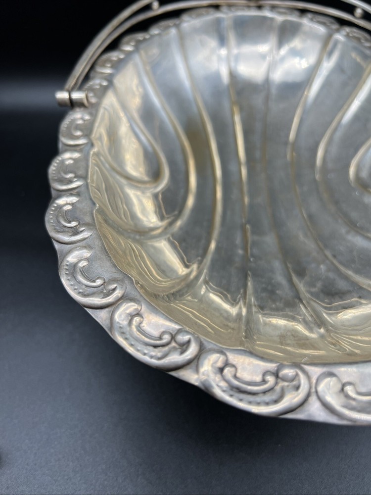 Silver Plated Oval Bowl With Handle Marked BPHS ?