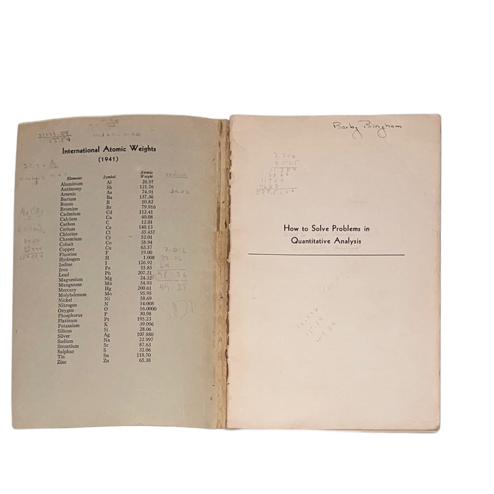1941 How To Solve Problems In Quantitative Analysis Saul Arenson WWII Era Book