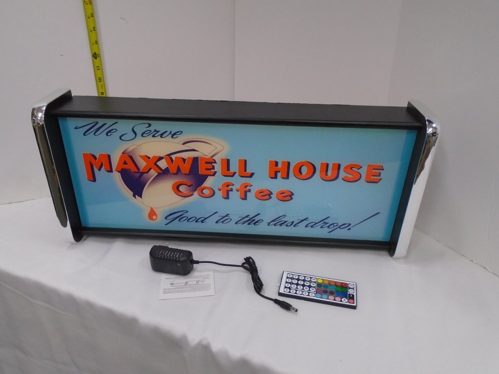 Maxwell House Coffee LED Display lighted sign lightbox Wall Hanging Light