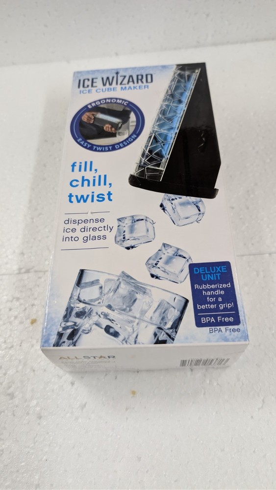 Allstar Innovations Ice Wizard Ice Cube Maker, 12 Square Cubes, BPA Free