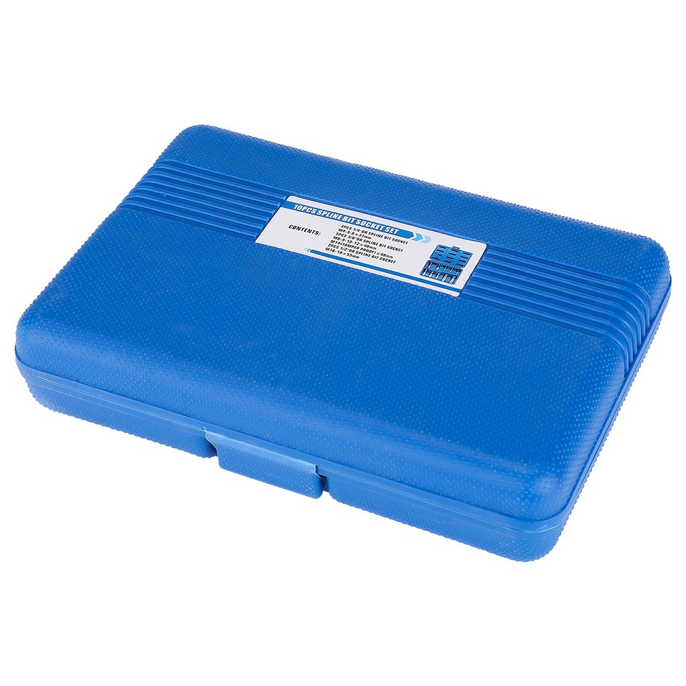 Bit Socket Set 12 Point MM Triple Square Spline Bit Set 1/4