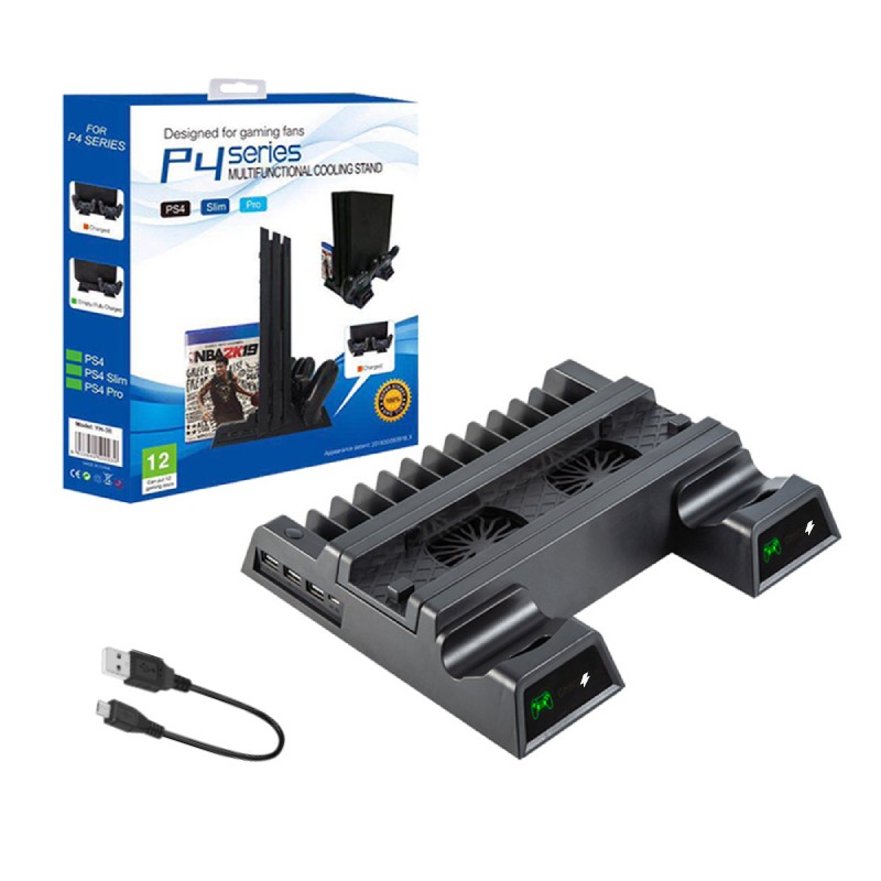 Vertical Cooling Stand For Playstation 4 Console PS4 Dualshock Controller Games