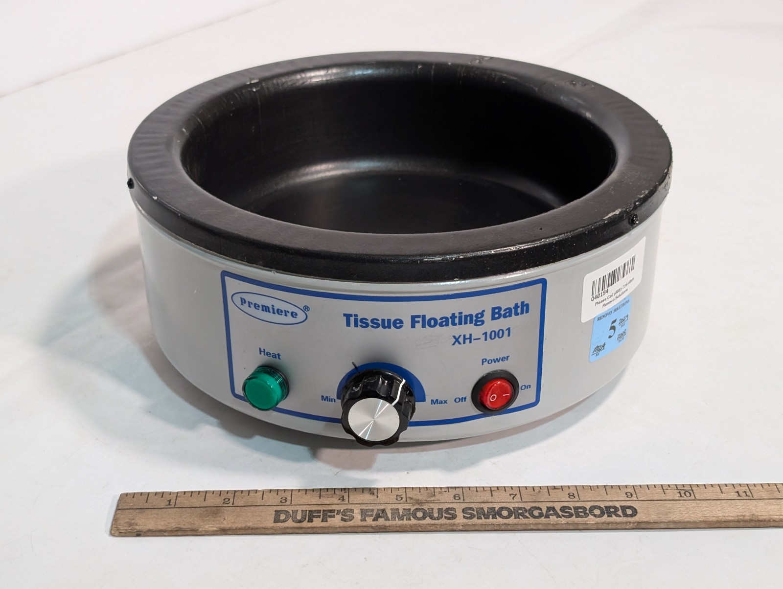 Premiere XH-1001 Round Laboratory Tissue Floating Bath, 110V, 60Hz, No Lid