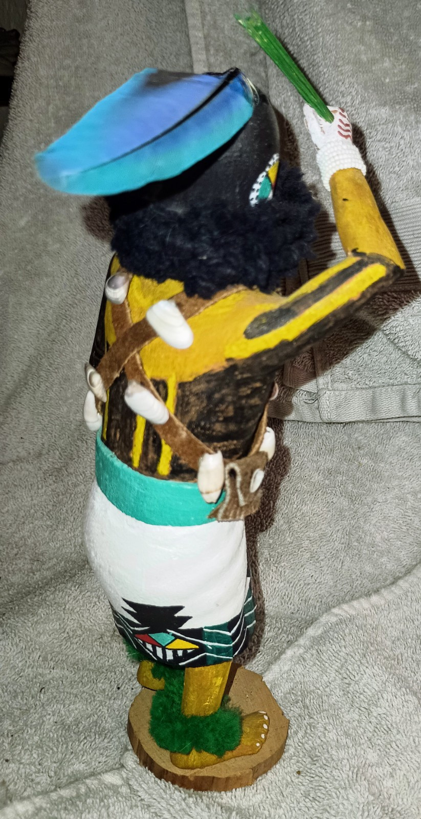 Vintage Well Done Hopi Carved Zuni Warrior Kachina Signed Les Honie