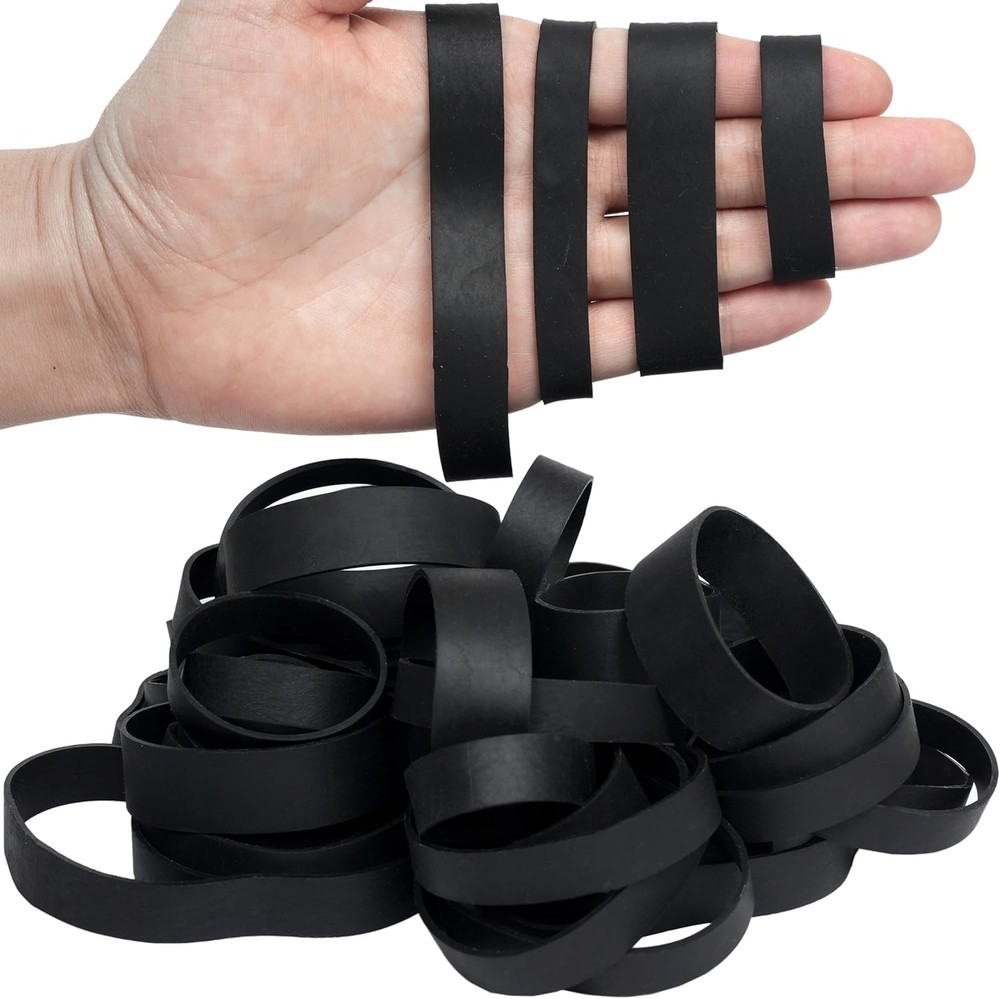 HAIDIBAO-Rubber Bands Assorted Sizes Black Mixed wide Elastic for