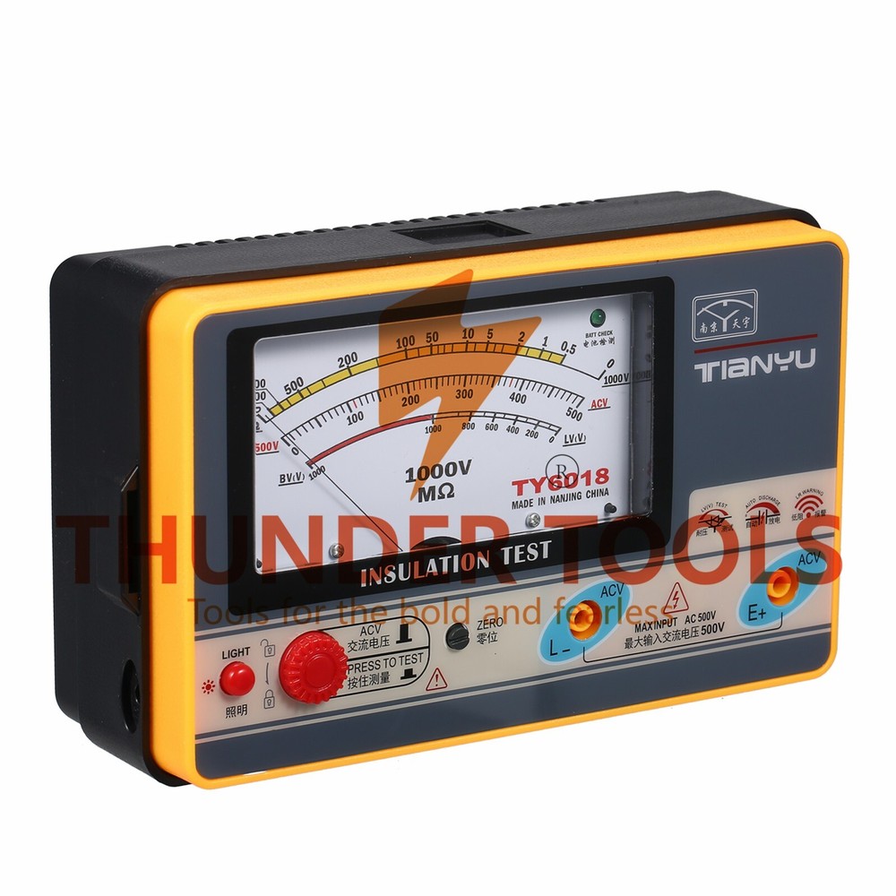 Thunder Tools Insulation Resistance Meter Digital Ohmmeter Handheld