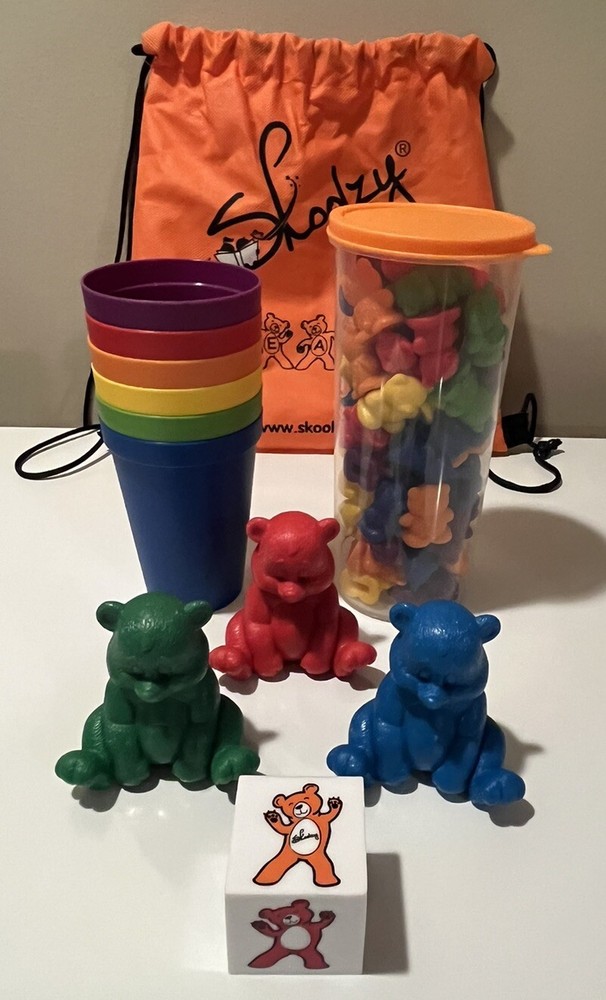 Skoolzy Rainbow Counting Bears Matching Sorting Cups, Bear Counters