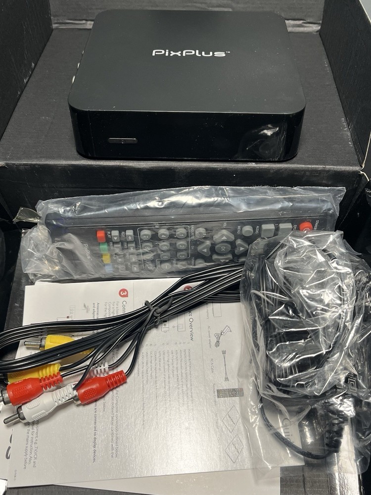 PixPlus Digital TV Converter Box Bundle with DVR & 64GB Built-In Memory