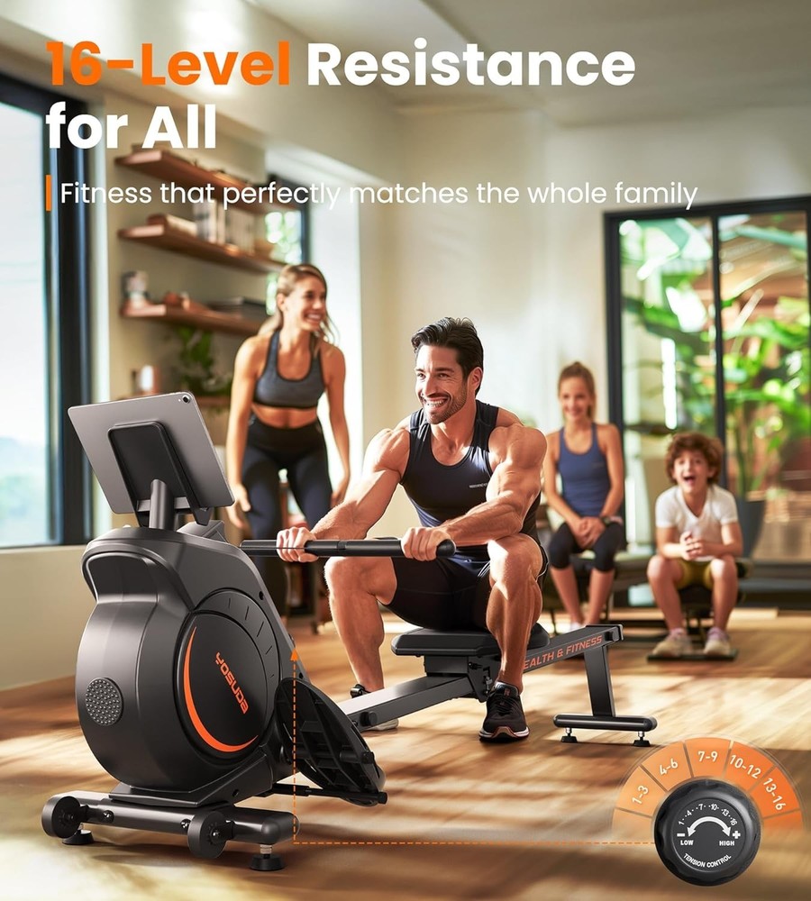 Magnetic Bluetooth Rowing Machine for Home | Silent, Comfortable & Durable