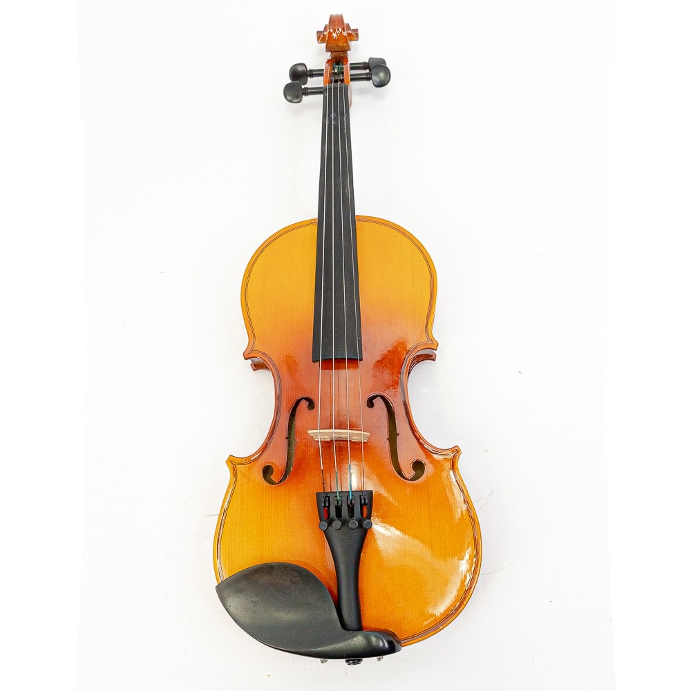 Mendini by Cecilio MV400 Solid Wood Violin – Beginner/Student Model with Case