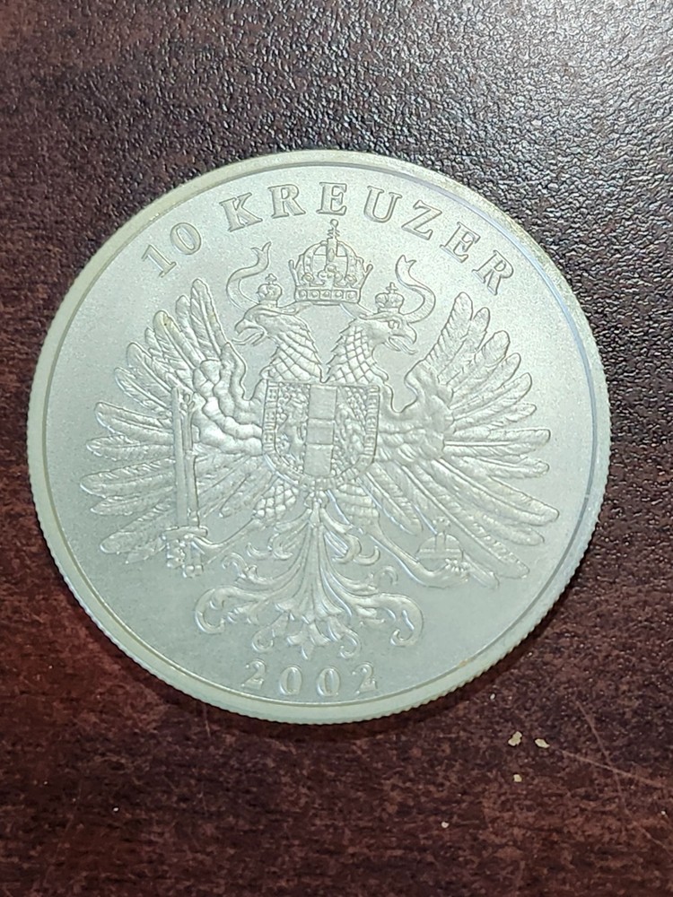 2002 Austria Silver 10 Kreuzer uncertified