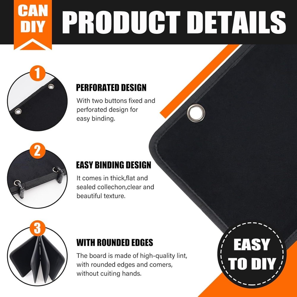 Flip-Page Patch Display Hook & Loop Tactical Patch Board Organizer with 4 Pages