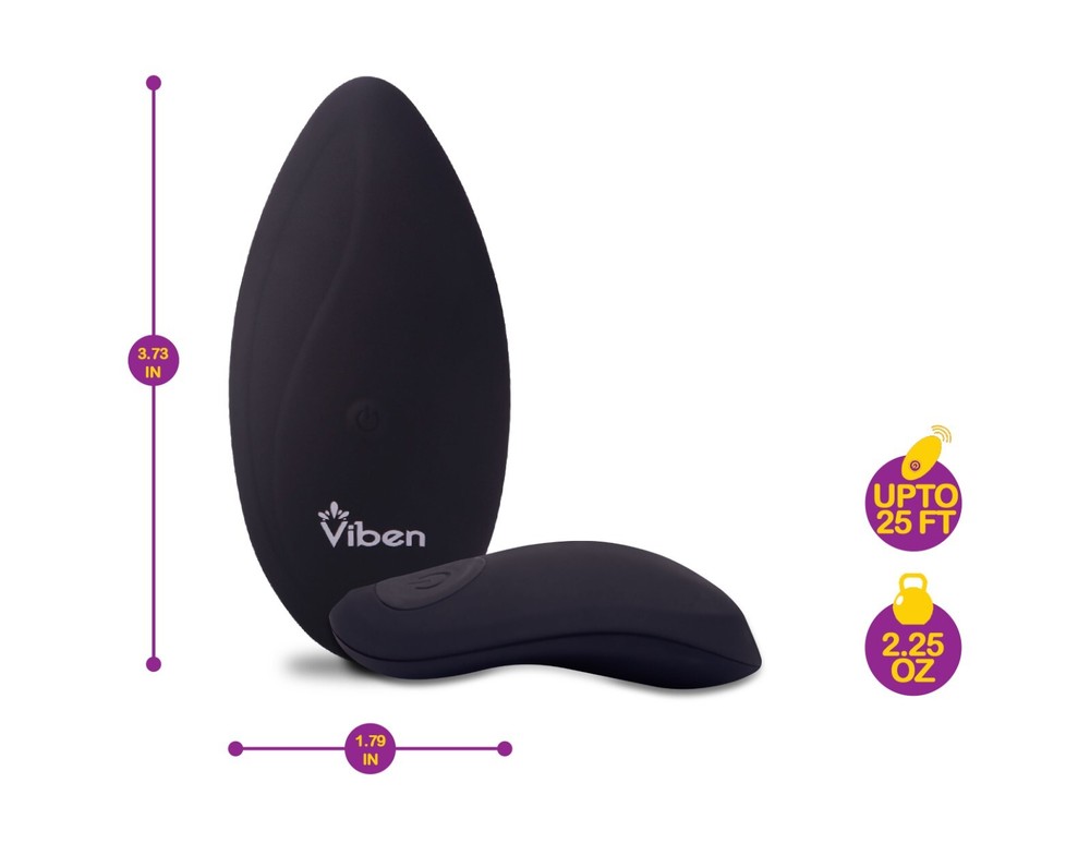 Viben Racy Remote Control 10 Function Panty Vibrator Vibe Black