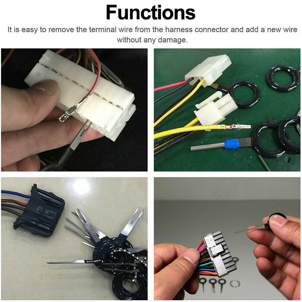 Terminal Removal Tool Kit for Car Wire Connector Pin Release Key Extractor Tools