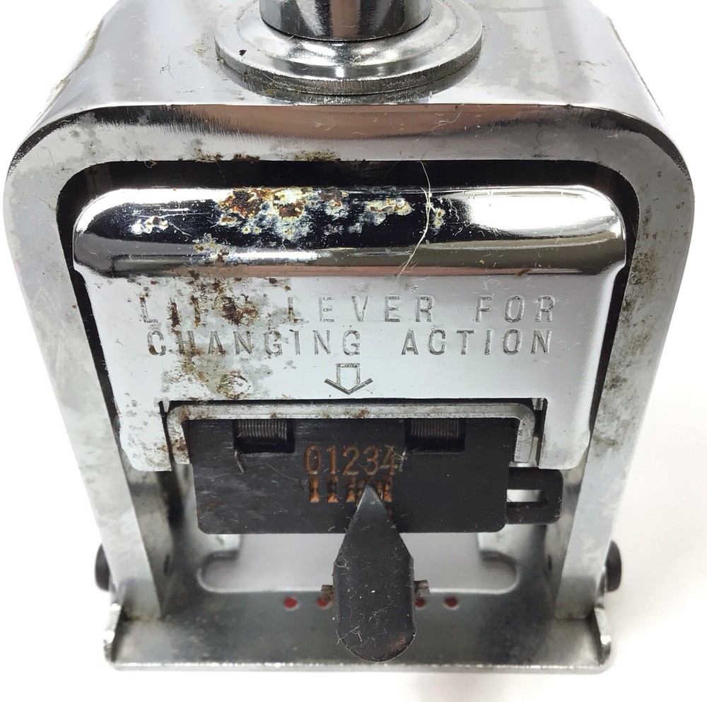 Vintage Globe Model 10 Sequential Numbering Stamper