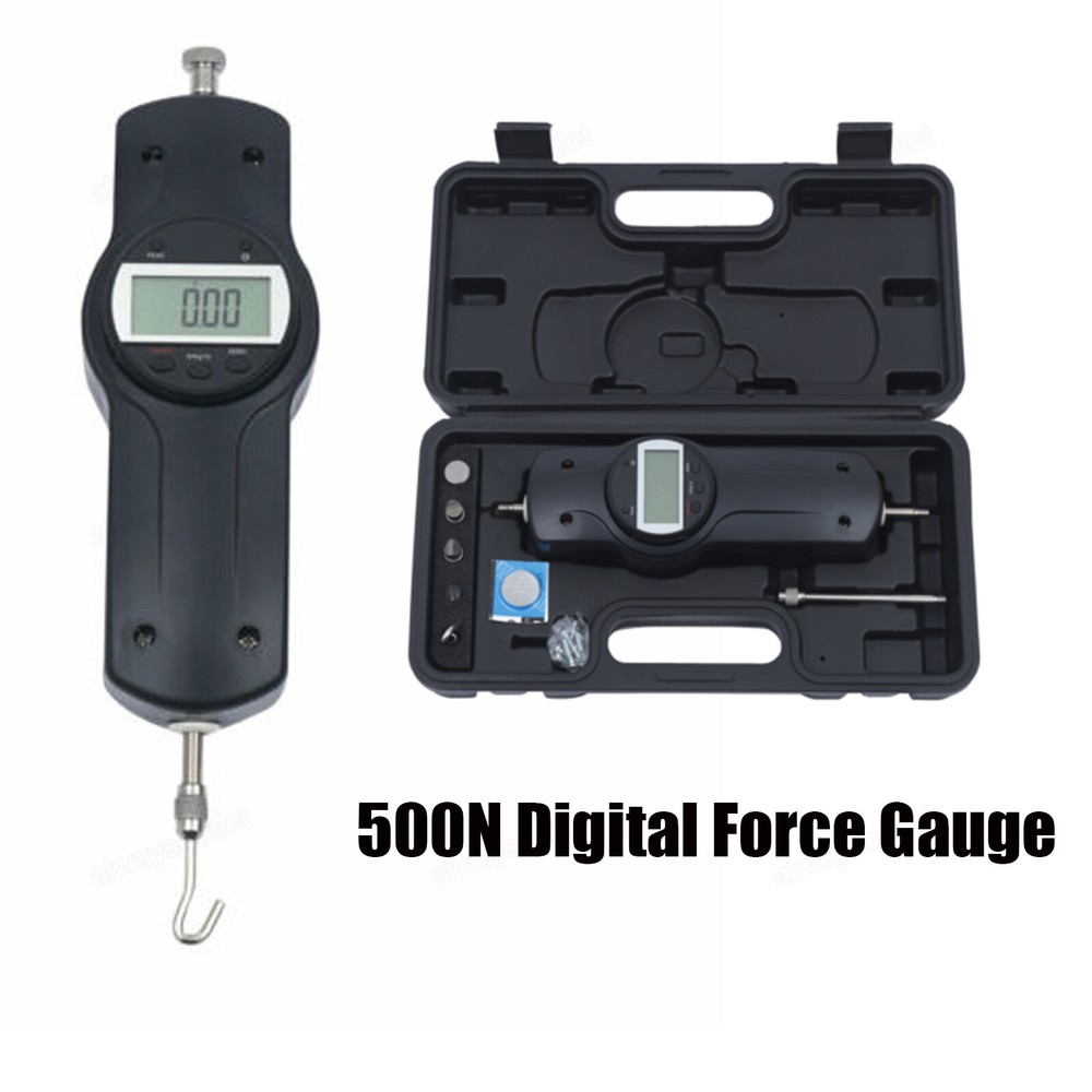 Digital Force Gauge Push & Pull Force Meter Tester Dynamometer Tool 110LBS USA