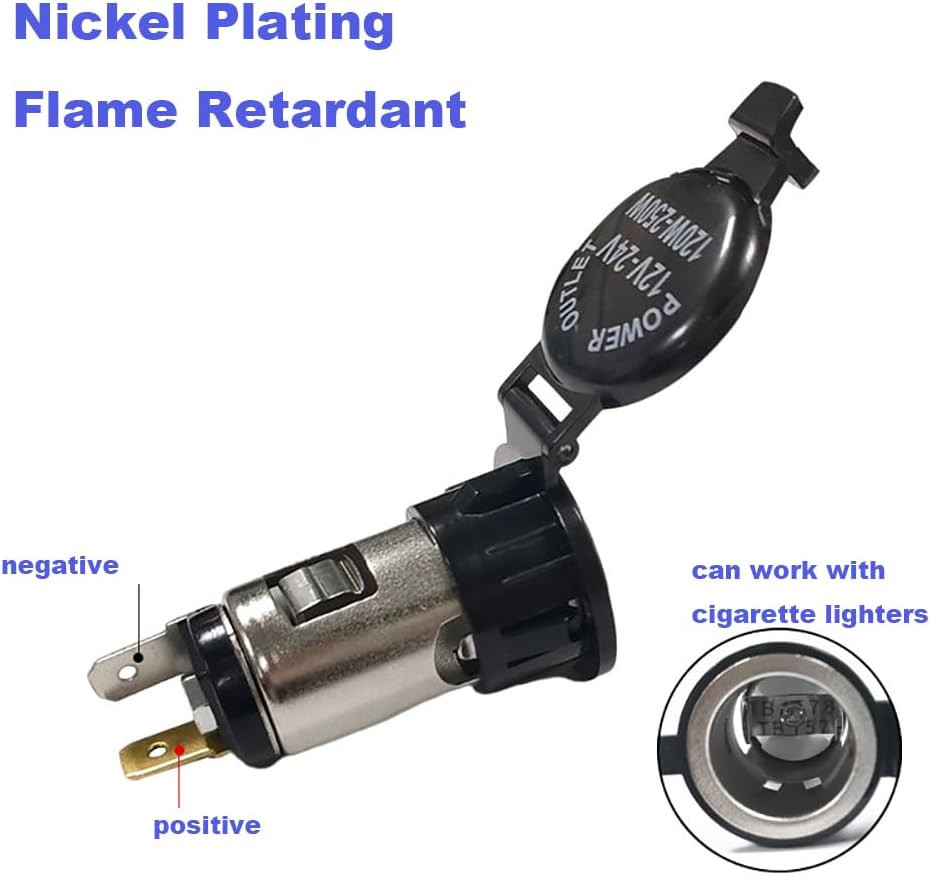 2Pack Car Cigarette Lighter Socket, Juerly Cigarette Lighter Splitter Power Outl