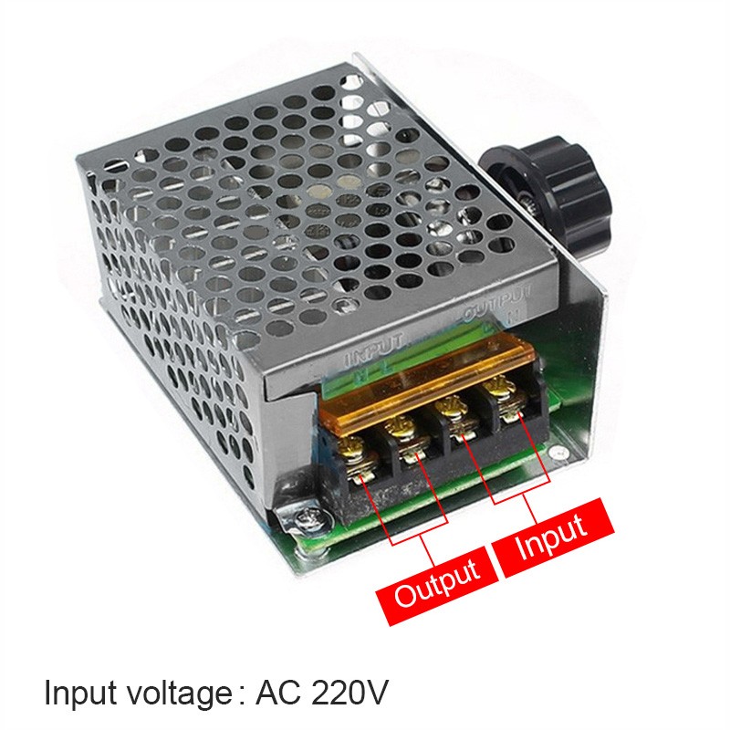 4000W Electronic Voltage Regulator Dimming Speed Temp Regulation Control Switch