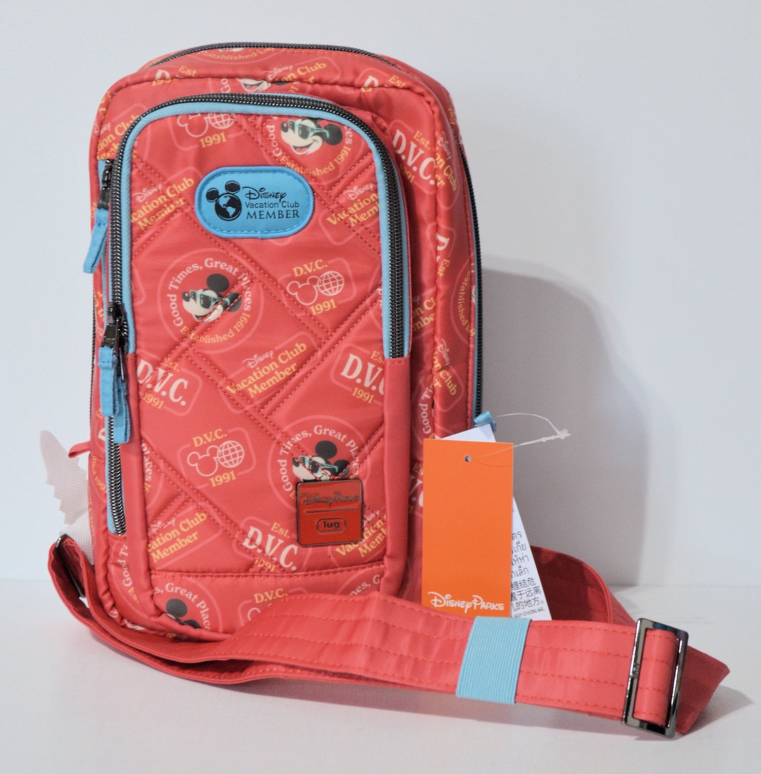 Disney Vacation Club Member Mickey Shoulder Strap Lug Backpack DVC Bag