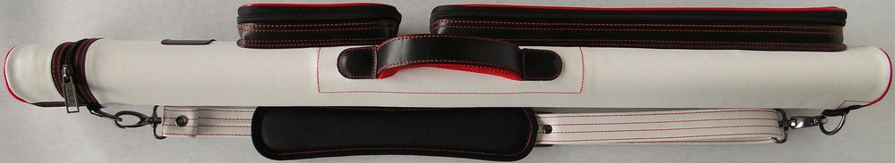 2x2 Pool Cue Case Red & White with FREE Shipping