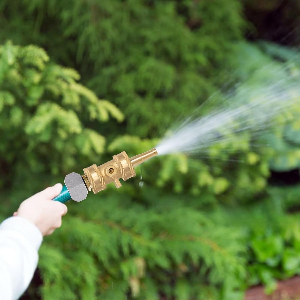 Versatile 2-Pack Jet Nozzles for Cleaning & Watering - Solid Brass Construction
