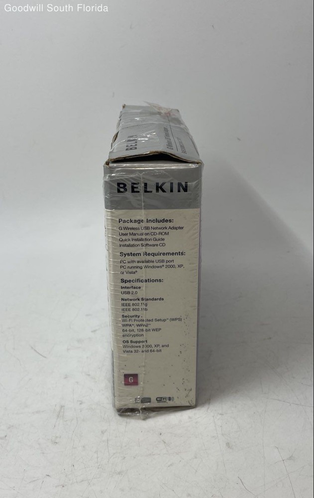 Belkin Basic Home Connectivity G Wireless USB Network Adapter Not Tested