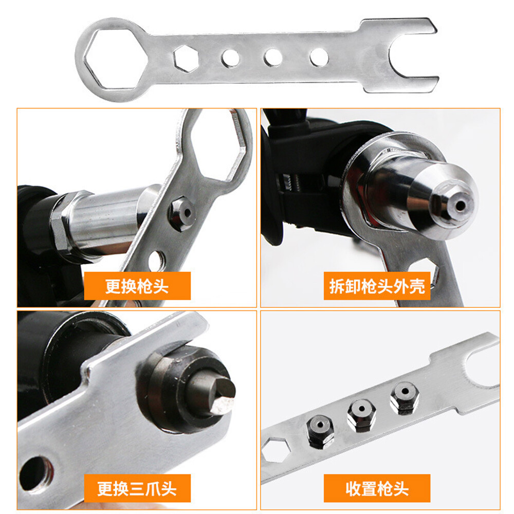 Pop Rivet Gun Tool Professional Cordless Riveter Adapter Kit Riveter Nut Tool☽ ๑