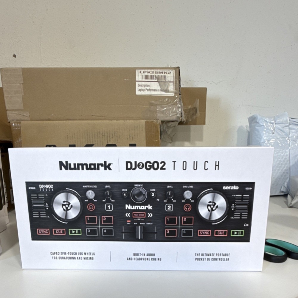 Numark DJ2GO2 Touch Portable Double Deck Controller Touch Jog Wheels Mixer