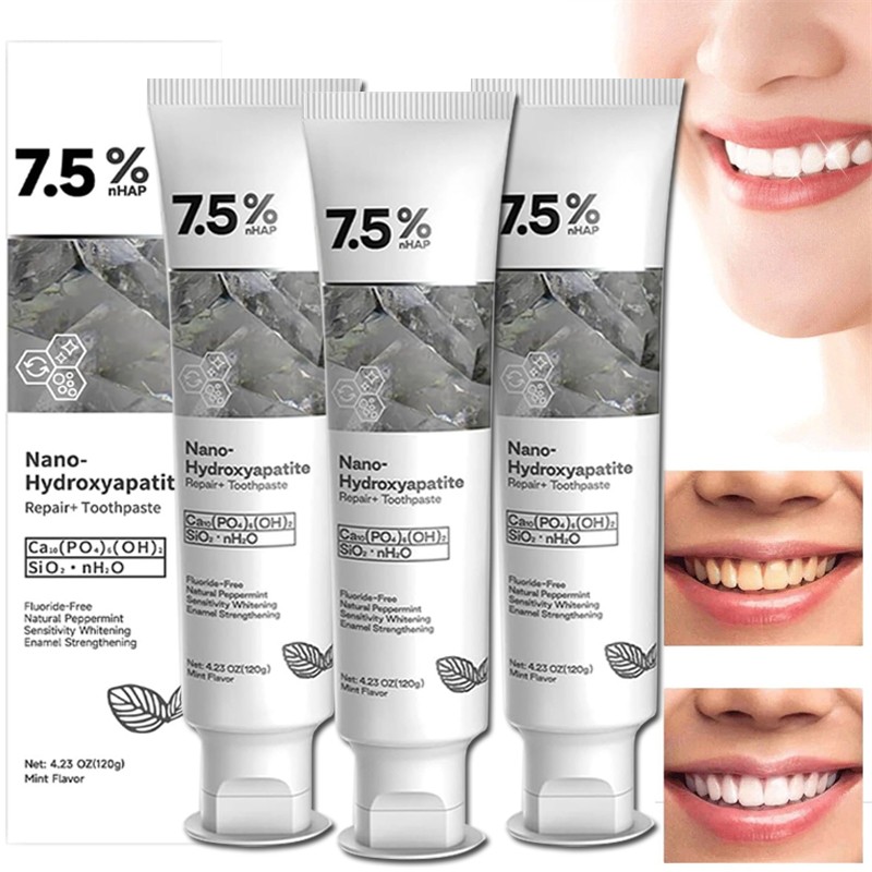 7.5% Hap Nano-Hydroxyapatite Toothpaste Remove Deep Clean 1-3 PACK