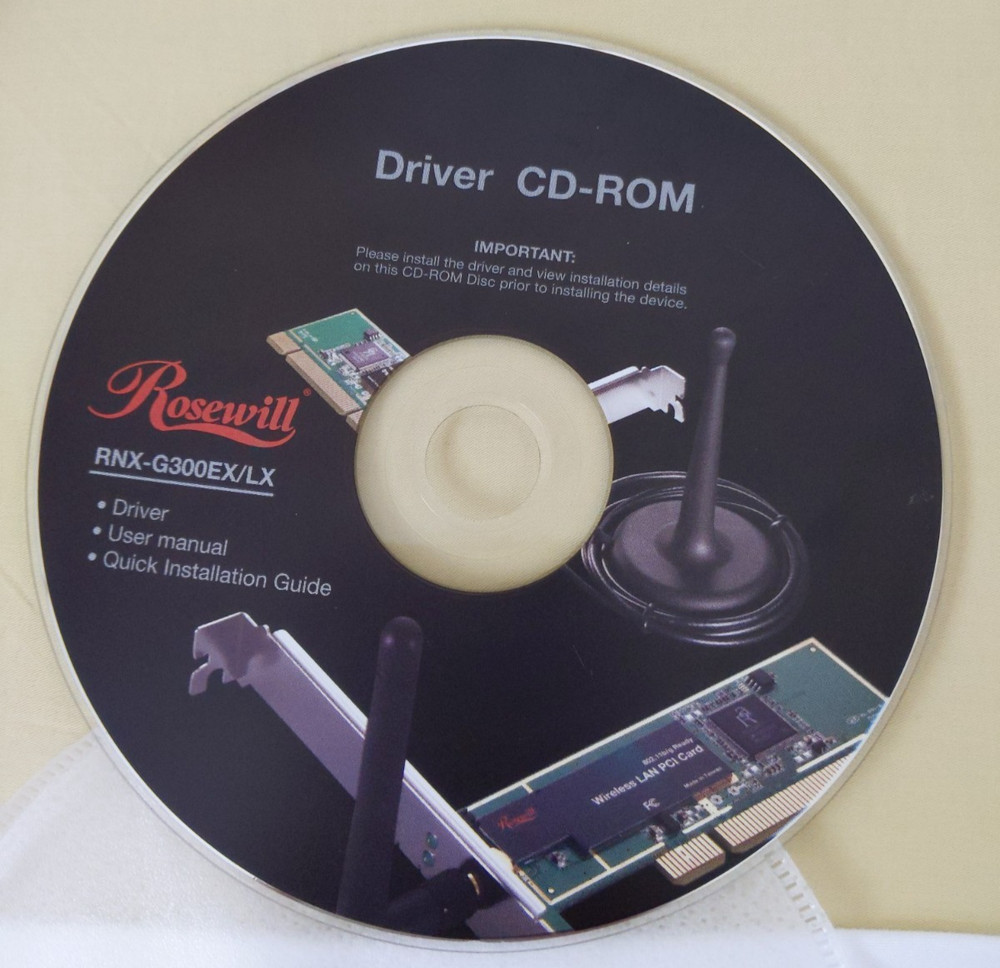 Rosewill RNX-G300EX/LX Driver CD ROM Software Disc Manual Installation Guide