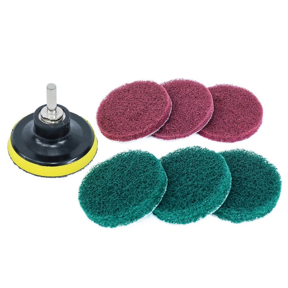 3" Cleaning Pad Drill Kit | Bright Scuff Abrasive Wheels Polishing Buffing