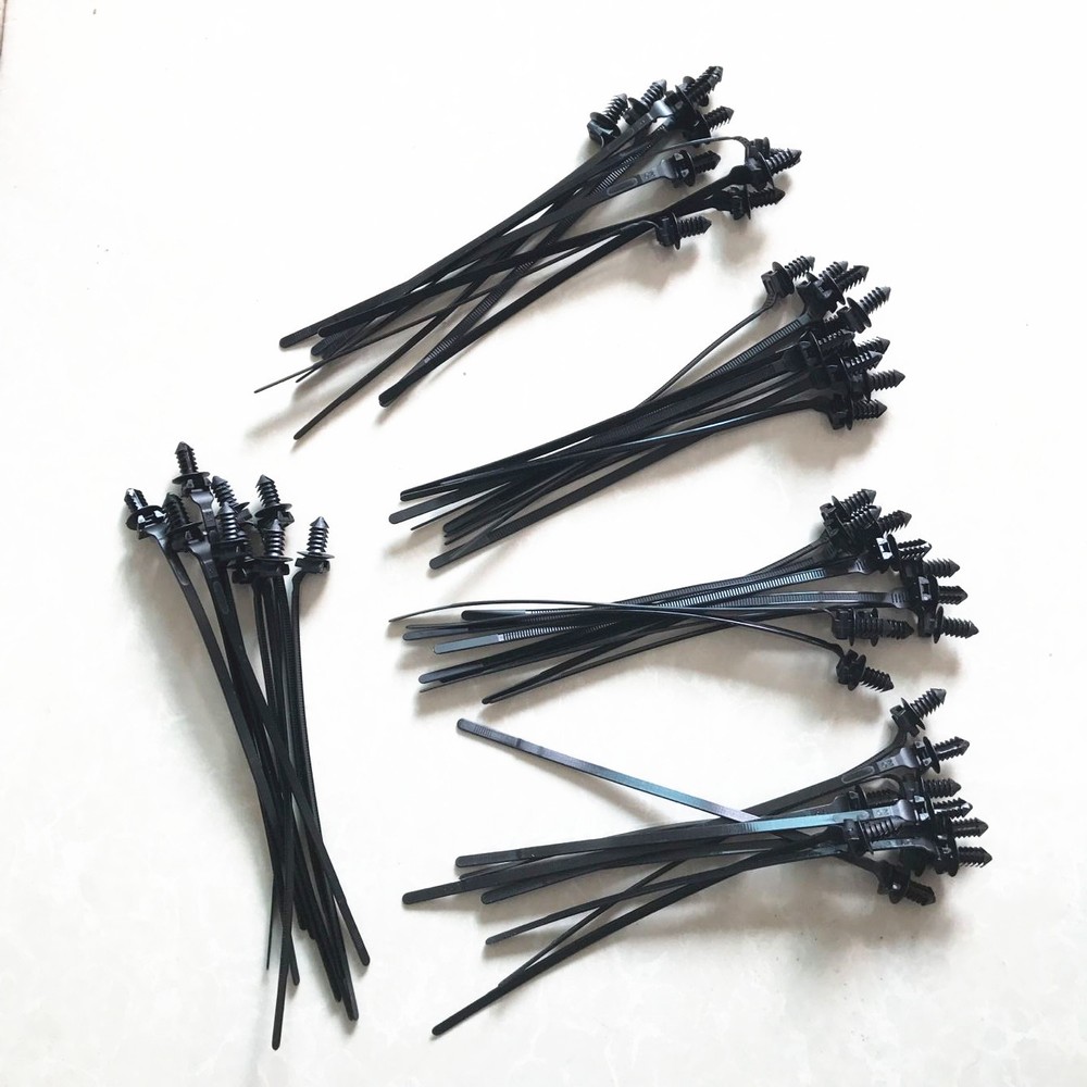 50pcs Nylon Plastic Tie Wrap Cable Fastening Clips Released Zip Straps Fastener