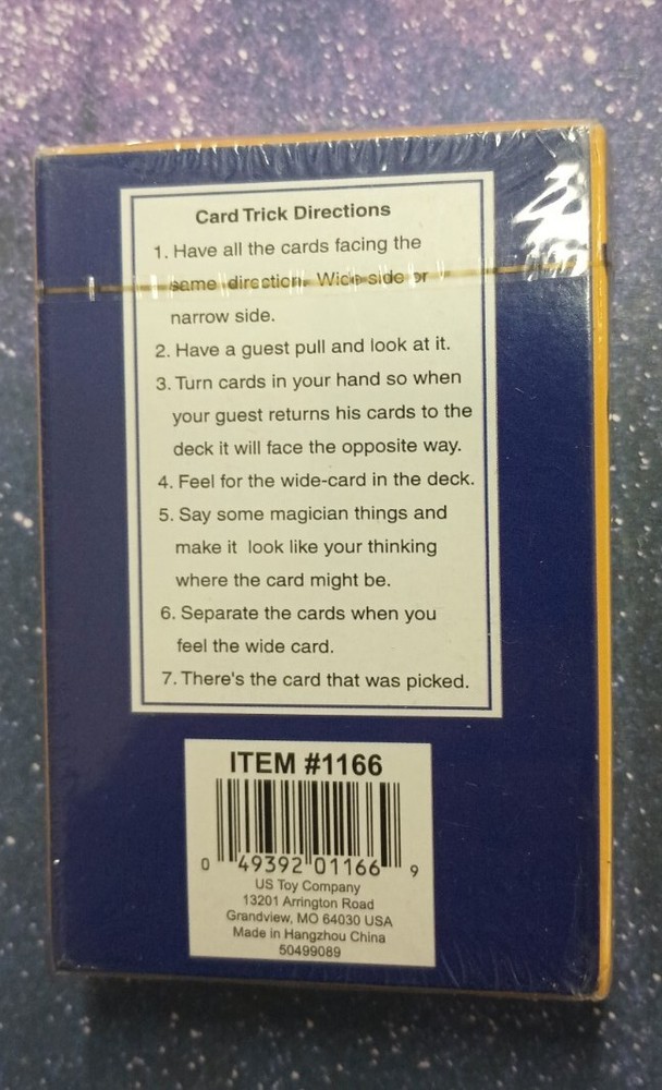 Magic Trick Playing Cards U.S. Toys Deck New