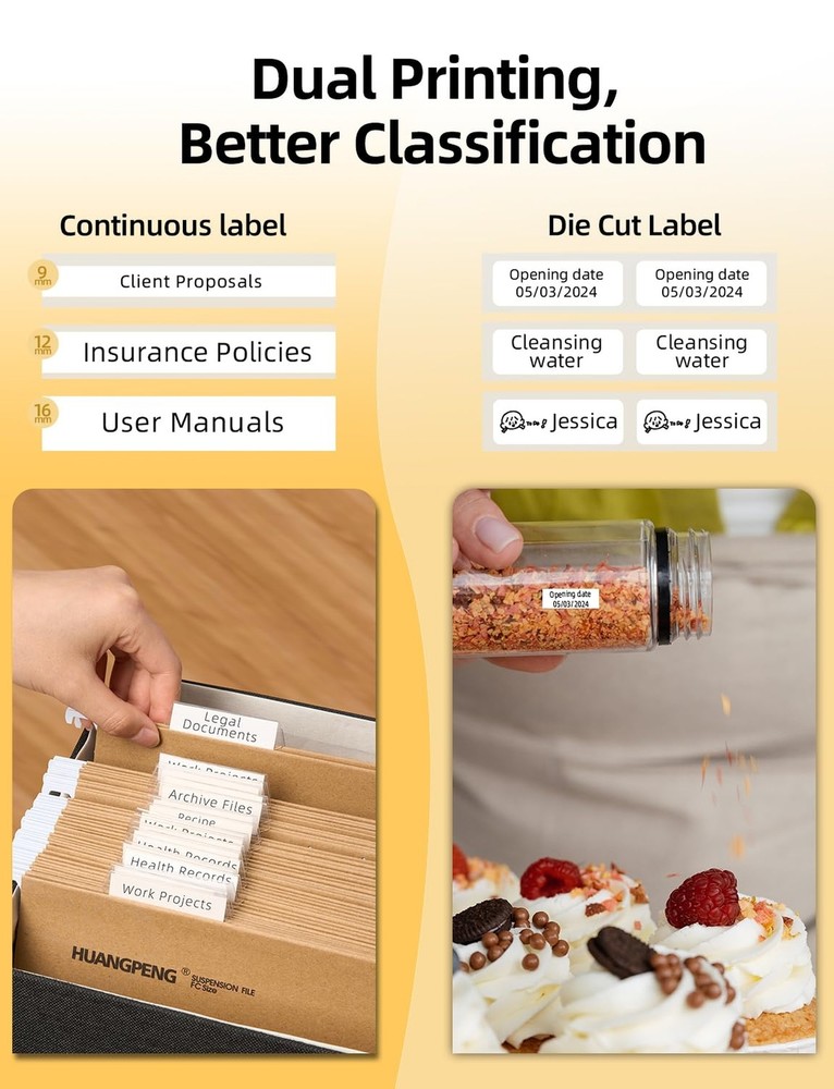 Makeid L1 Label Maker Machine with Tape - Portable & Rechargeable Label Maker...