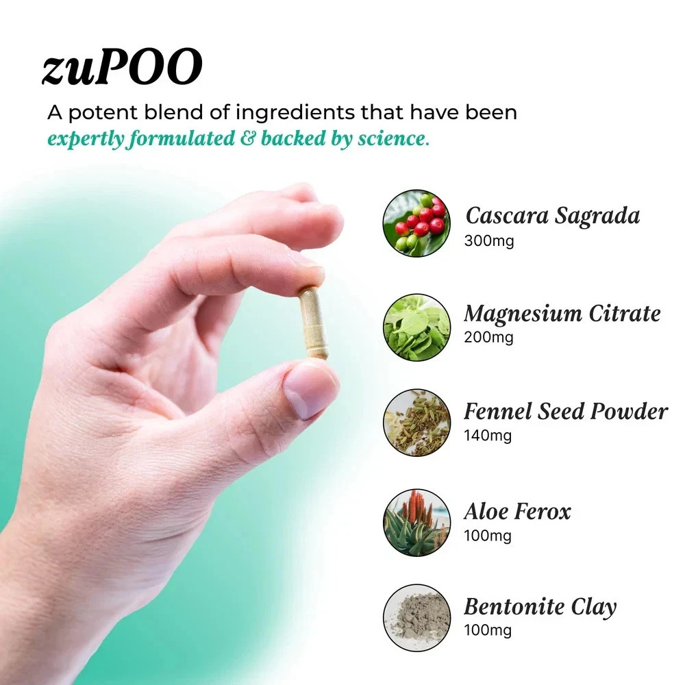 UMZU Zupoo Gut Support Colon Cleanse Dietry Supplement 30 Capsules